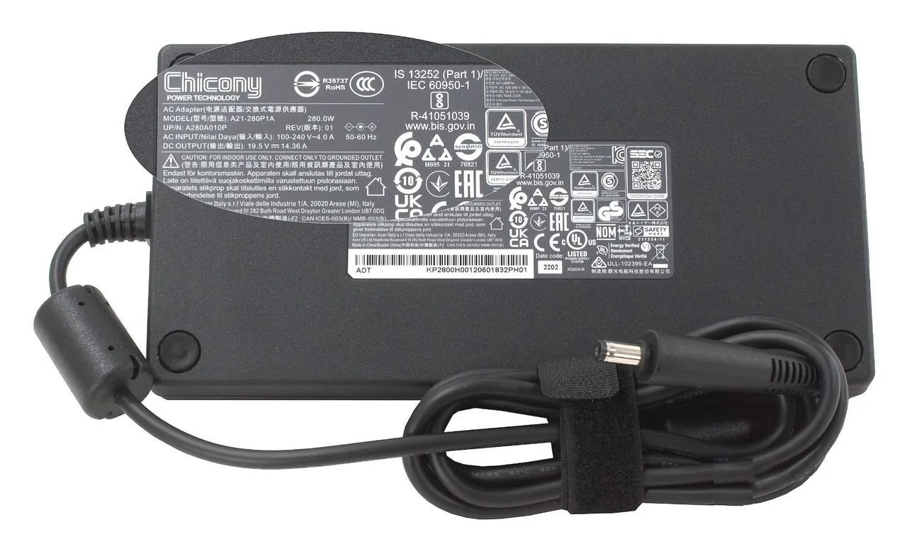 A21-280P1A 280W Acer Laptop Adaptörü | Orijinal Şarj Cihazı