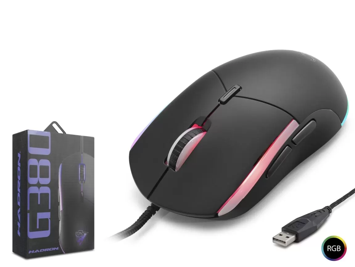 HADRON G380 Gaming Mouse 3600 DPI RGB - Siyah
