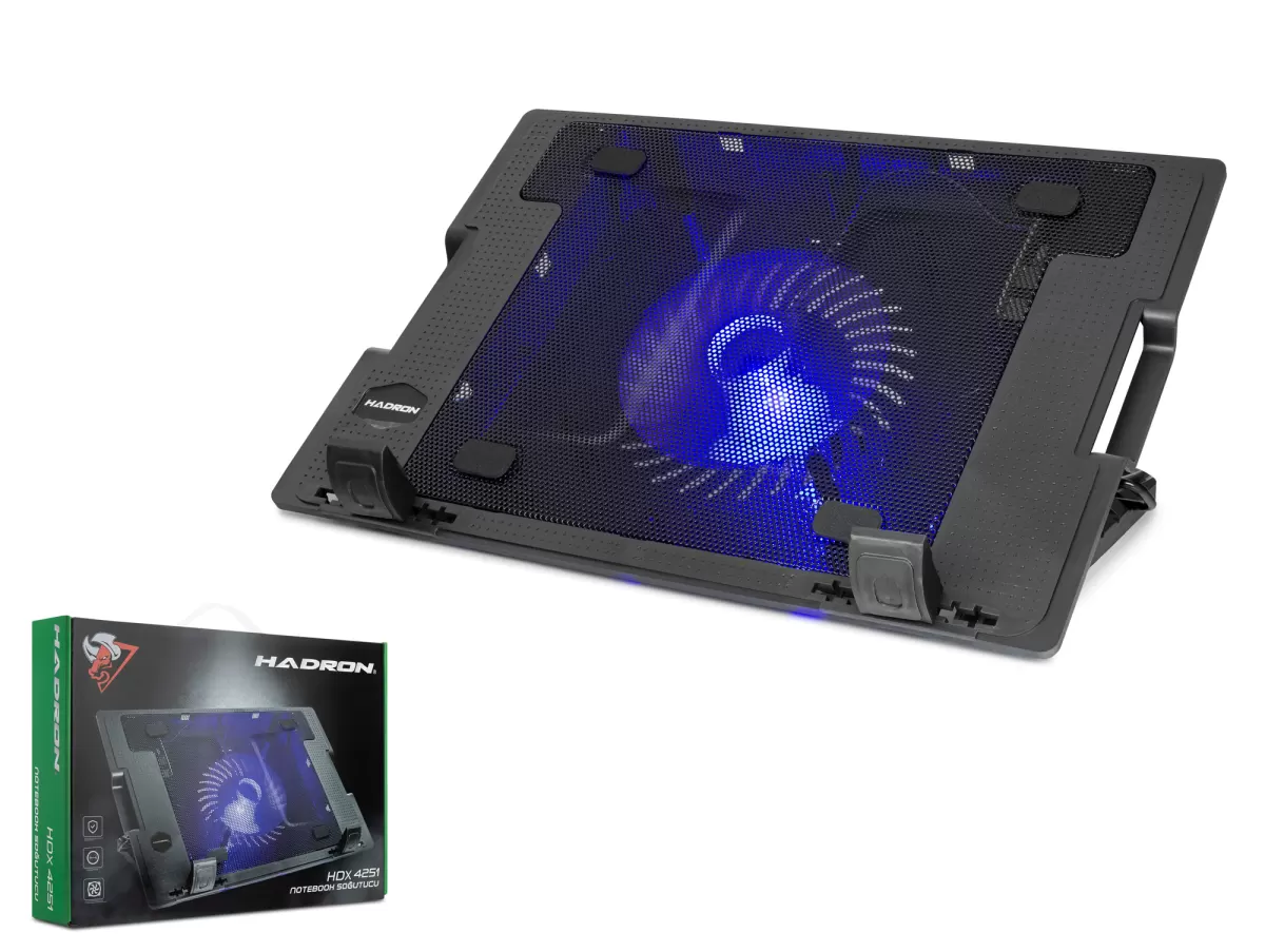 HADRON HDX4251 Laptop Soğutucu LED - Siyah