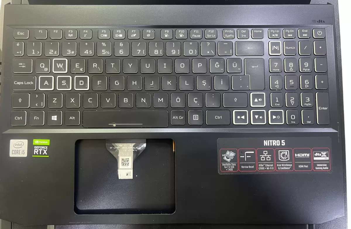 Acer Nitro 5 AN515-55 Klavye Kasası Orjinal Yedek Parça